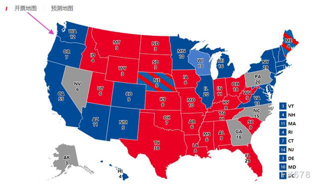 最新美國(guó)大選地圖解讀，選舉態(tài)勢(shì)與未來走向分析