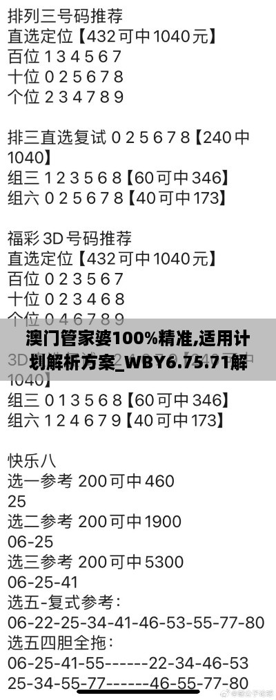 澳門管家婆100%精準(zhǔn),適用計劃解析方案_WBY6.75.71解放版