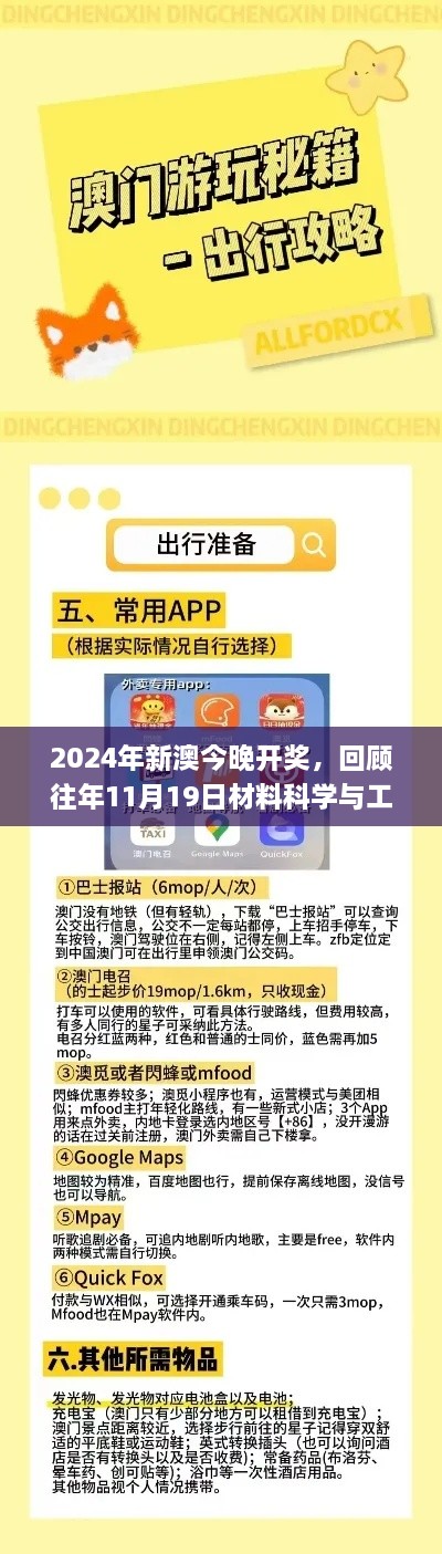 2024年新澳今晚開獎，回顧往年11月19日材料科學(xué)與工程_SUX4.60.81最新版本