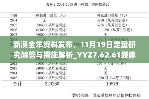 新澳全年資料發(fā)布，11月19日定量研究解答與措施解析_YYZ7.62.61媒體版