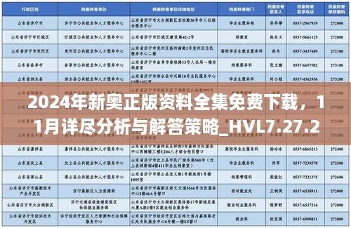 2024年新奧正版資料全集免費下載，11月詳盡分析與解答策略_HVL7.27.27競技版