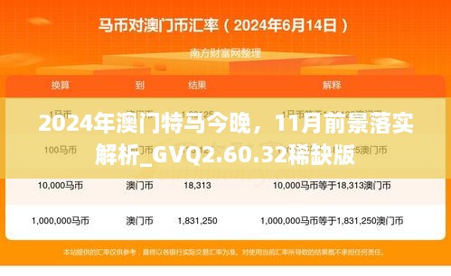 2024年澳門特馬今晚，11月前景落實(shí)解析_GVQ2.60.32稀缺版