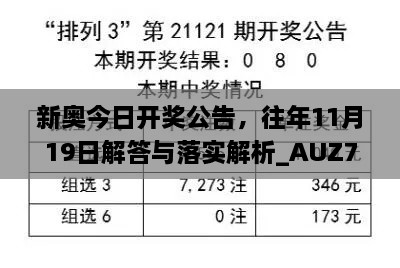 新奧今日開獎公告，往年11月19日解答與落實(shí)解析_AUZ7.74.92夢想版