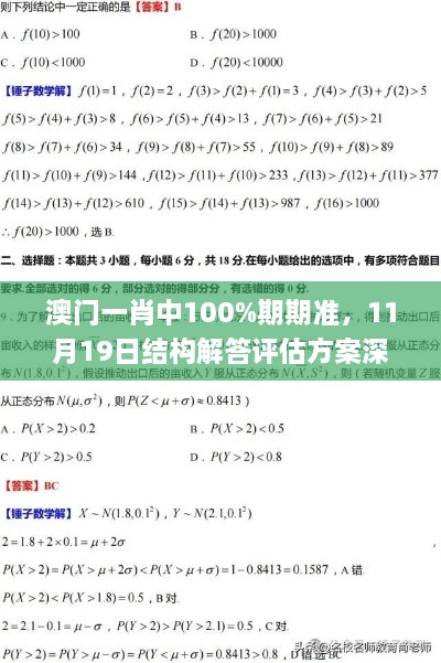 澳門一肖中100%期期準，11月19日結(jié)構(gòu)解答評估方案深度解析_ZVW9.30.69銳意版