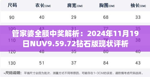 管家婆全額中獎(jiǎng)解析：2024年11月19日NUV9.59.72鉆石版現(xiàn)狀評(píng)析