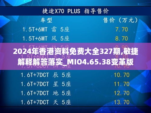 2024年香港資料免費(fèi)大全327期,敏捷解釋解答落實(shí)_MIO4.65.38變革版