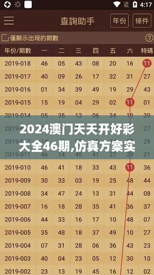 2024澳門天天開好彩大全46期,仿真方案實(shí)施_ZBH43.887多媒體版