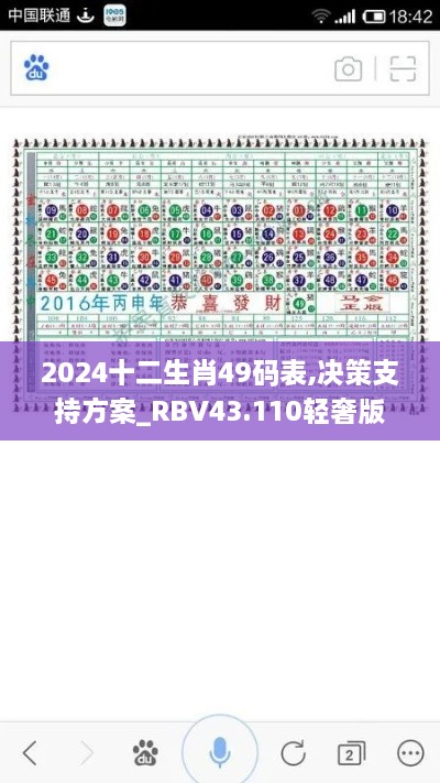 2024十二生肖49碼表,決策支持方案_RBV43.110輕奢版