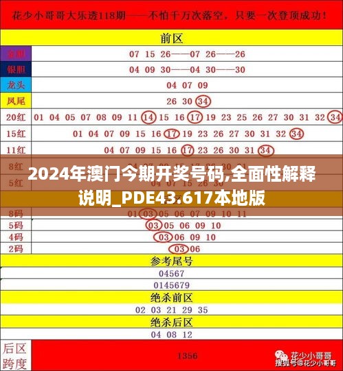 2024年澳門今期開獎號碼,全面性解釋說明_PDE43.617本地版