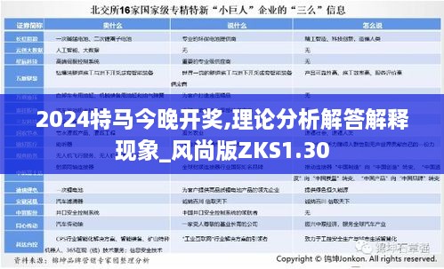 2024特馬今晚開獎,理論分析解答解釋現(xiàn)象_風尚版ZKS1.30