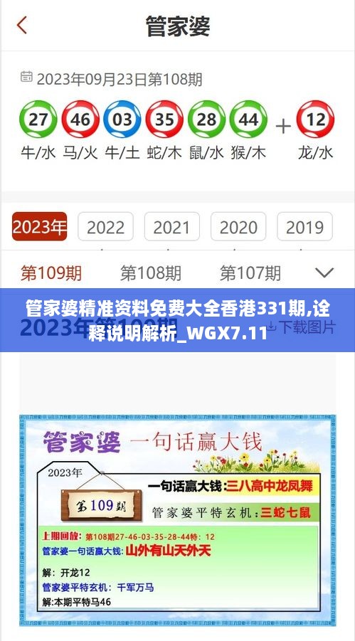 管家婆精準(zhǔn)資料免費大全香港331期,詮釋說明解析_WGX7.11