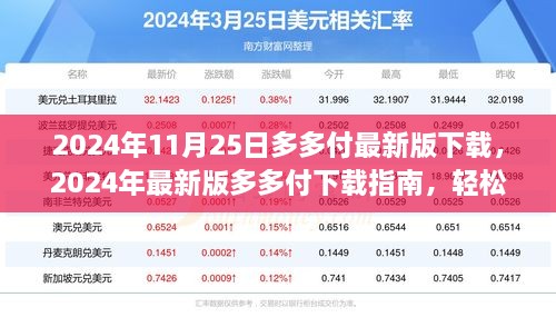 2024年最新版多多付下載指南，開啟便捷支付之旅，掌握操作技巧