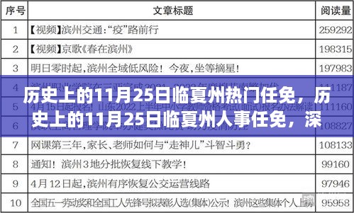 歷史上的11月25日臨夏州熱門任免，歷史上的11月25日臨夏州人事任免，深度解析與觀點闡述