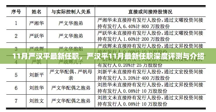 嚴(yán)漢平最新任職深度解析與介紹，揭秘其11月新職務(wù)的機(jī)遇與挑戰(zhàn)