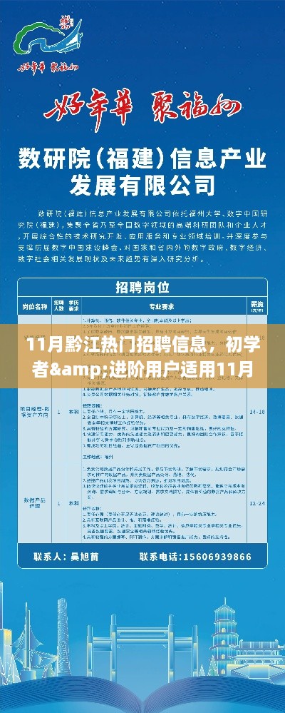 11月黔江熱門招聘信息全攻略，適合初學者與進階用戶的求職指南