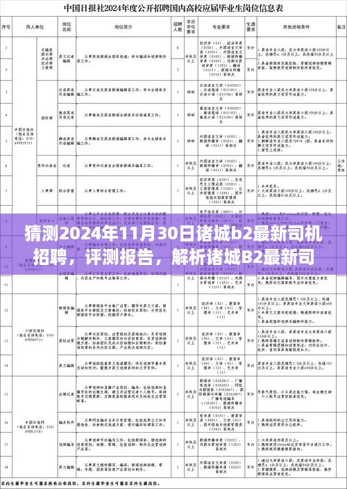 諸城B2最新司機招聘趨勢解析與未來招聘市場預(yù)測（2024年11月版）