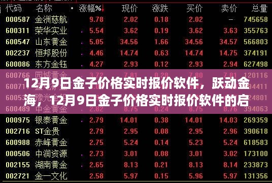 躍動金海，黃金實時報價軟件的啟示與自我超越之旅（12月9日版）