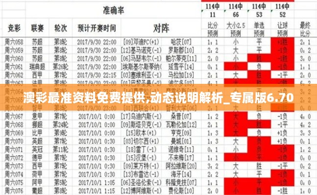 澳彩最準資料免費提供,動態(tài)說明解析_專屬版6.700