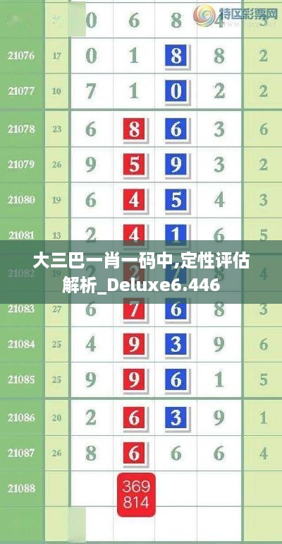 大三巴一肖一碼中,定性評(píng)估解析_Deluxe6.446