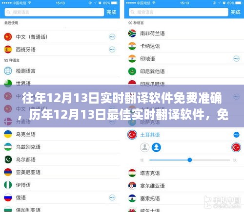 歷年最佳實時翻譯軟件，免費準(zhǔn)確的語言助手之選，歷年12月13日實時翻譯軟件推薦