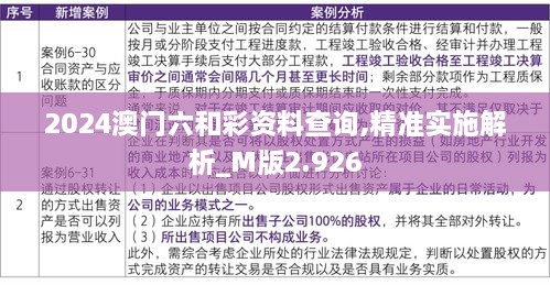 2024澳門六和彩資料查詢,精準實施解析_M版2.926