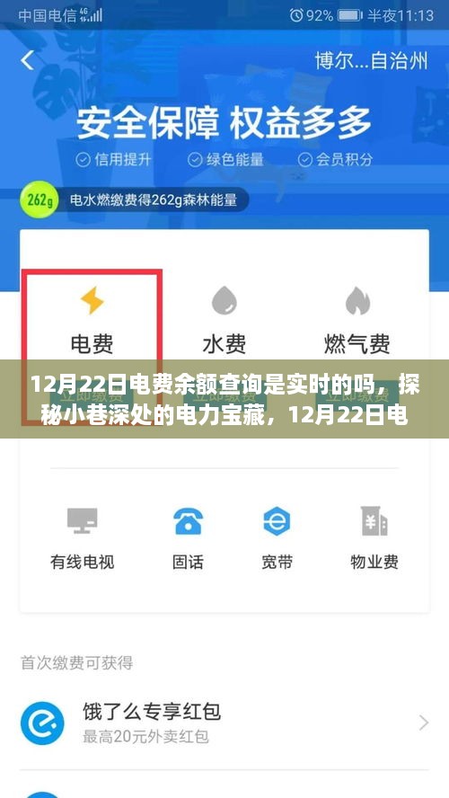 探秘小巷深處的電力寶藏，揭秘12月22日電費余額查詢實時性揭秘