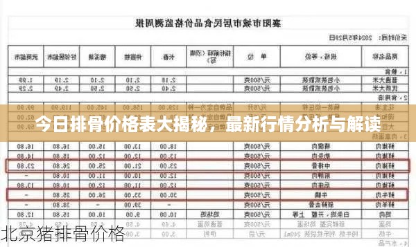 今日排骨價(jià)格表大揭秘，最新行情分析與解讀