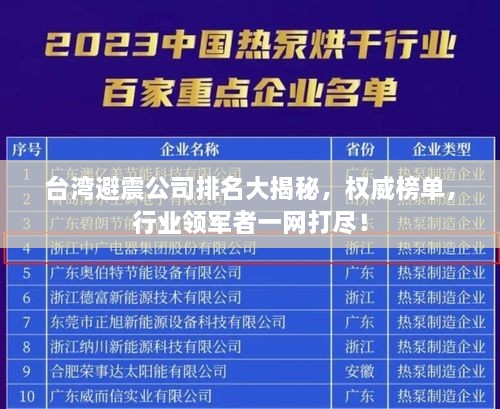 臺(tái)灣避震公司排名大揭秘，權(quán)威榜單，行業(yè)領(lǐng)軍者一網(wǎng)打盡！