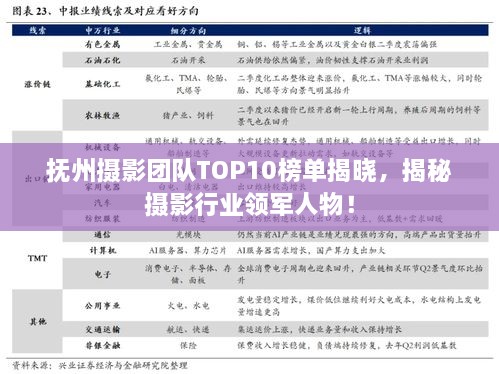 撫州攝影團隊TOP10榜單揭曉，揭秘攝影行業(yè)領(lǐng)軍人物！