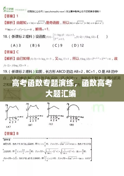 高考函數(shù)專題演練，函數(shù)高考大題匯編 