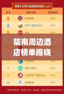 隴南周邊酒店榜單揭曉，TOP10最熱酒店推薦！